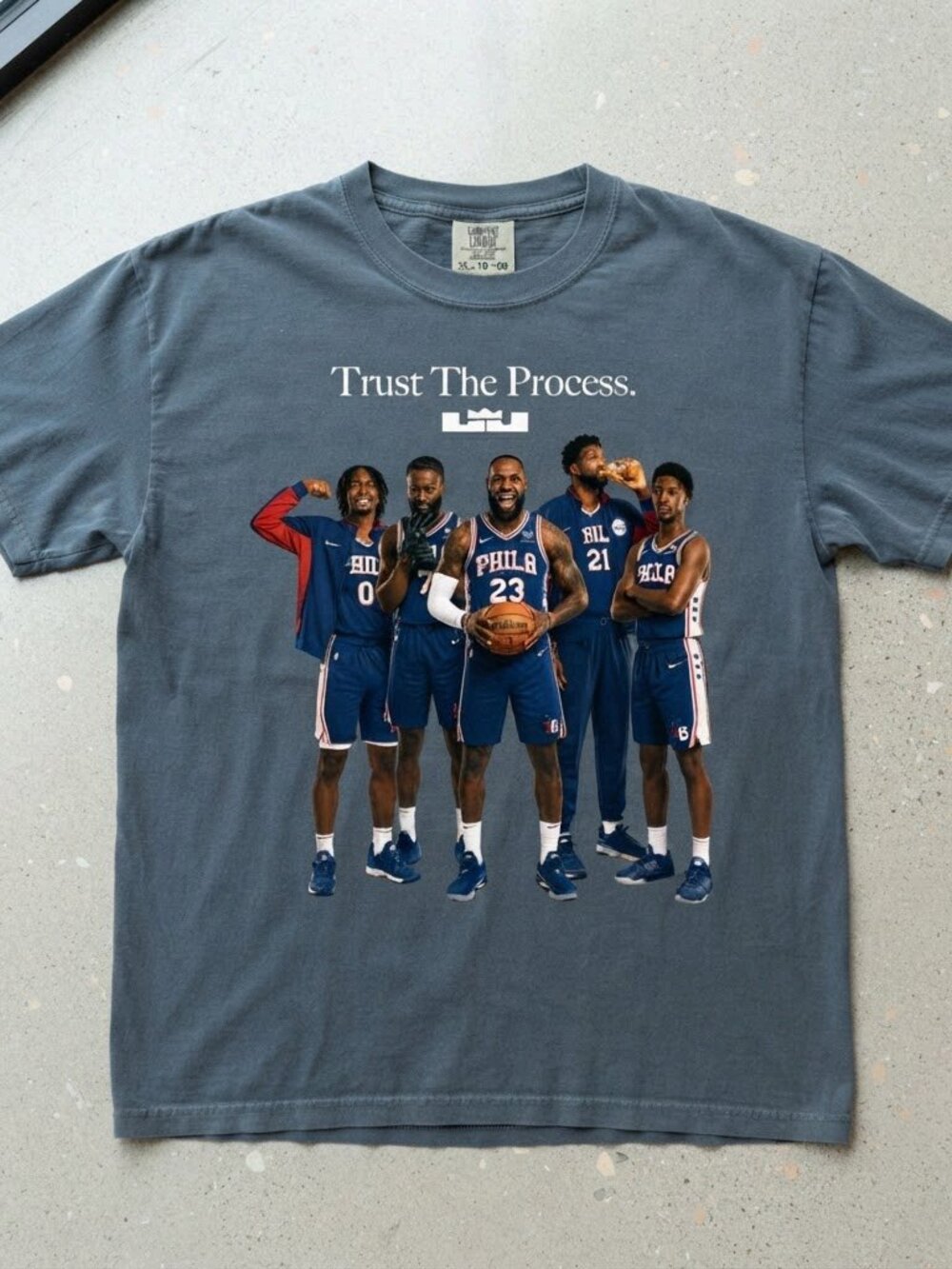 Comfort Colors LeBron James Philly Shirt, Trust The Process Tee, Philadelphia Ba